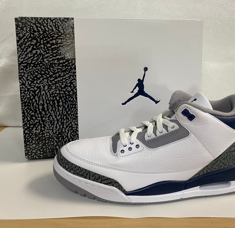 2023 Air Jordan 3 Retro Midnight Navy CT8532-140 Men's 12 NIB Nike Drop